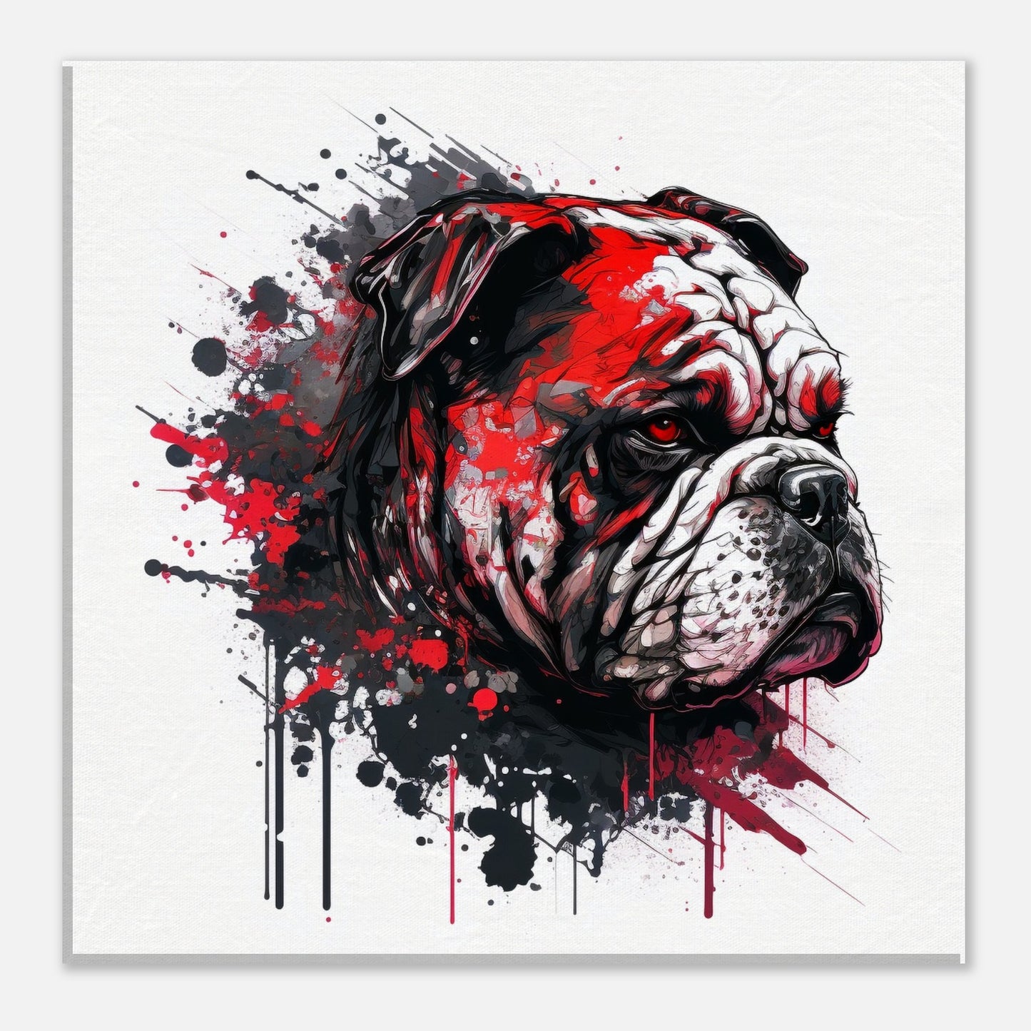 Toile 30 X 30 cm - Bouledogue Anglais #1