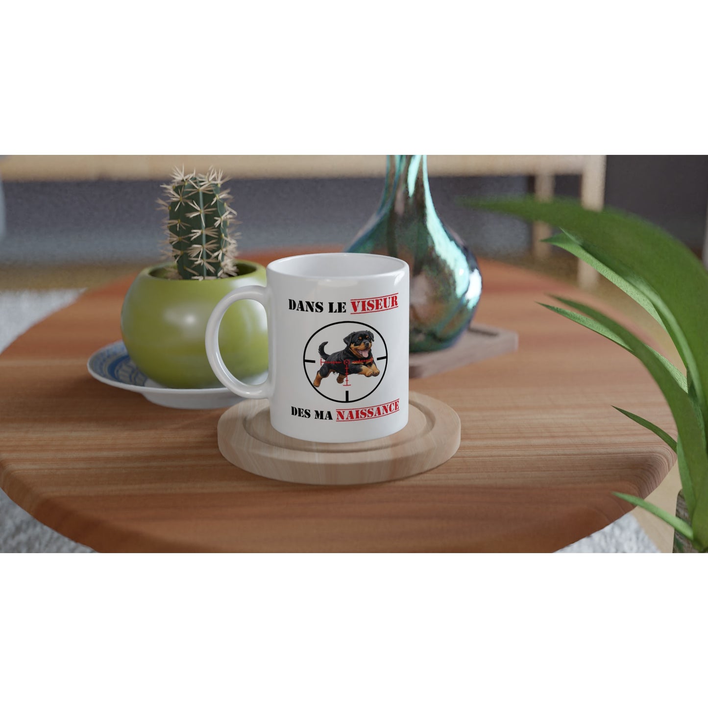 Mug "DANS LE VISEUR" - Version Rottweiler