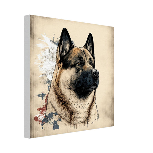 Toile 30 X 30 cm - Akita Américain #2