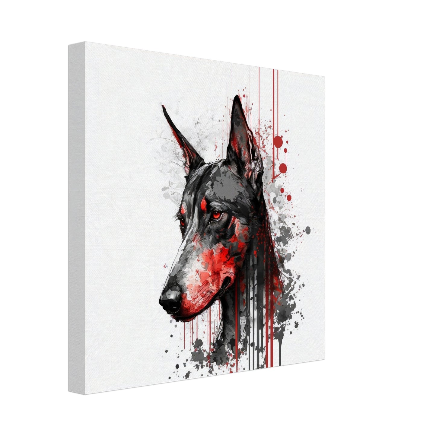 Toile 30 X 30 cm - Doberman #1