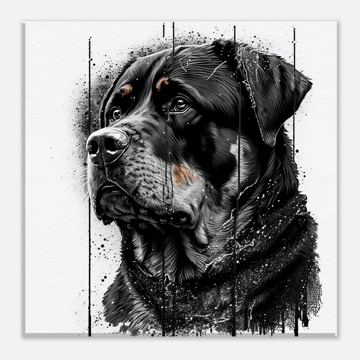 Toile 30 X 30 cm - Rottweiler #4