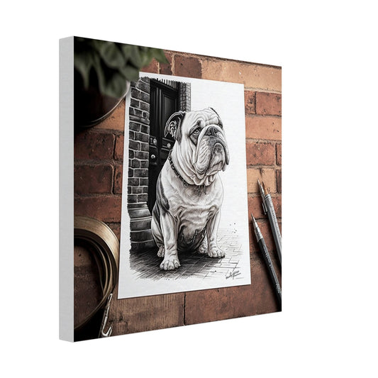 Toile 30 X 30 cm - Bouledogue Anglais #3