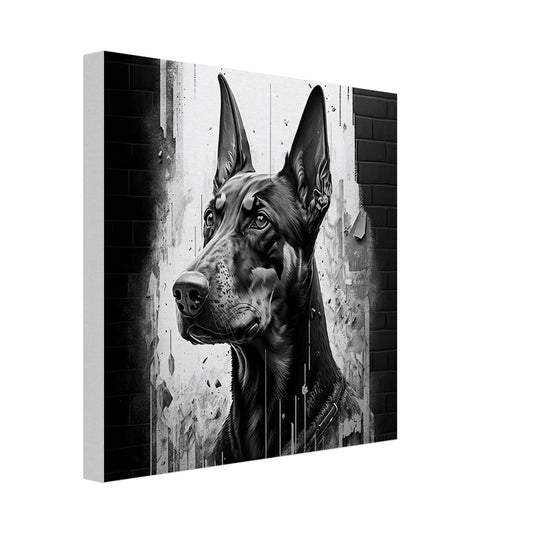 Toile 30 X 30 cm - Doberman #2