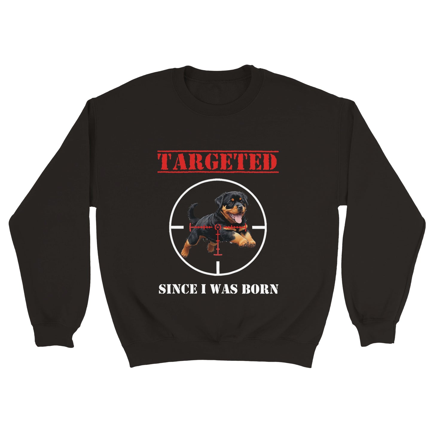 Sweat-shirt NOIR "TARGETED" - Version Rottweiler