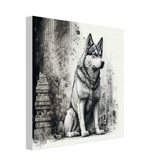 Toile 30 X 30 cm - Husky #2