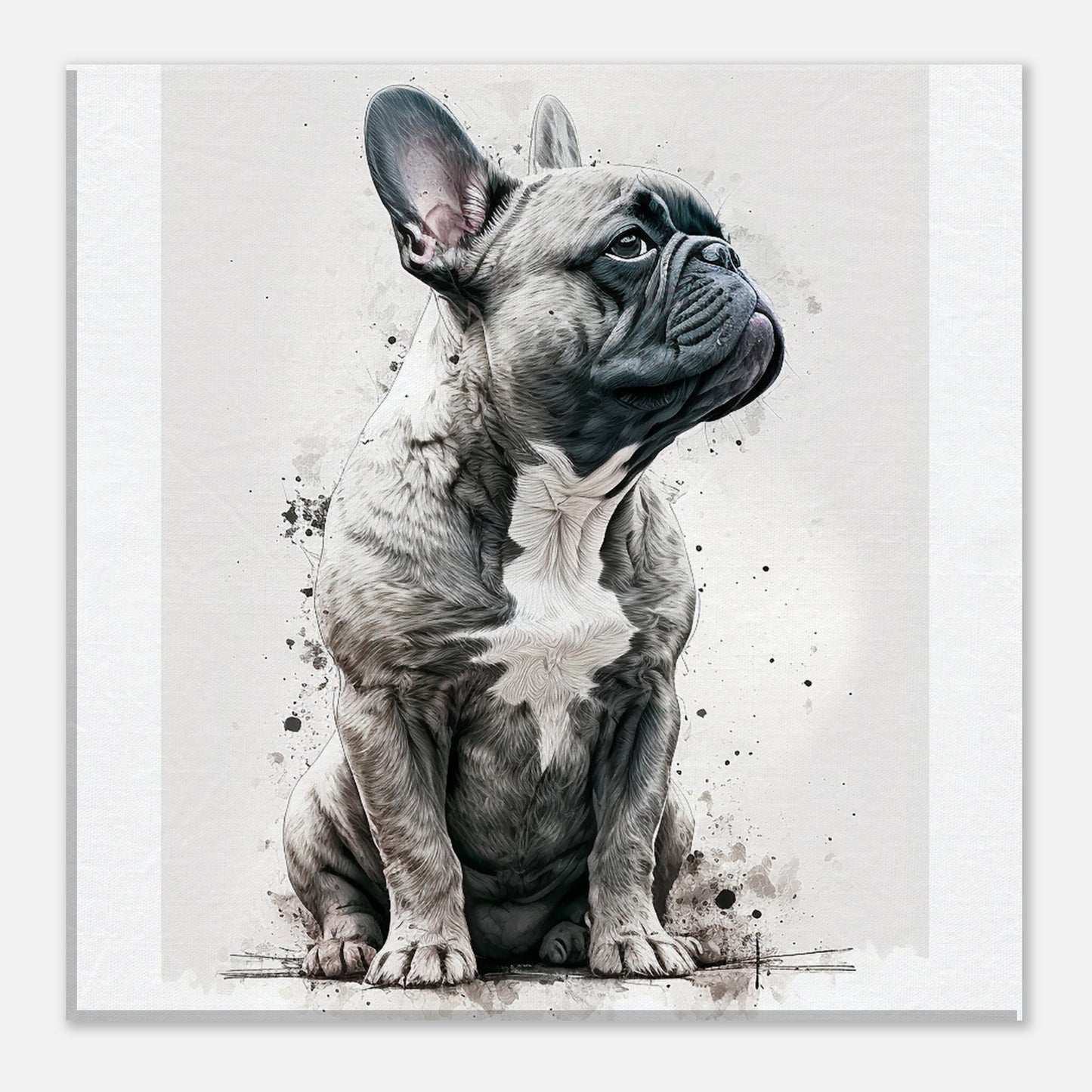 Toile 30 X 30 cm - Bouledogue Français #3