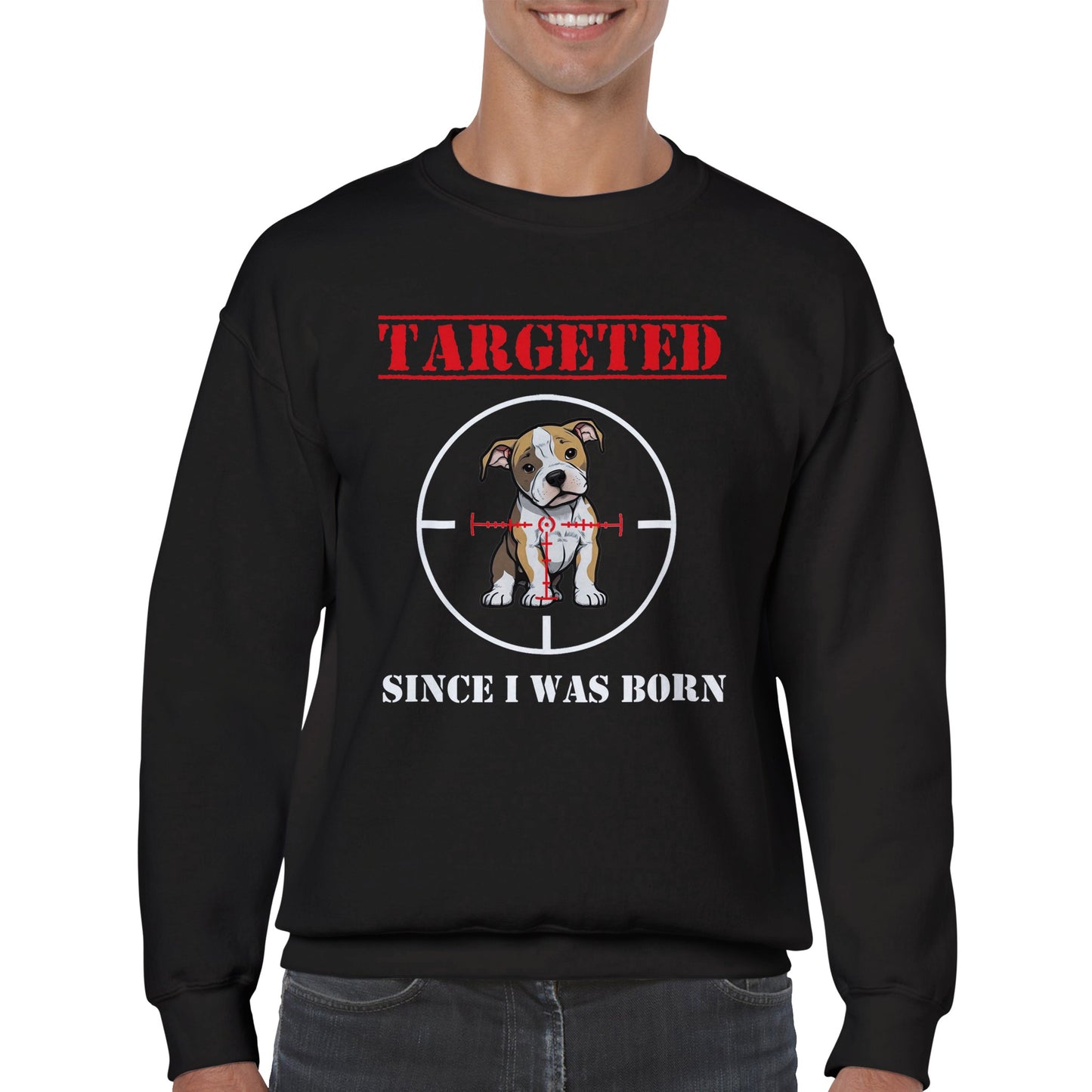 Sweat-shirt NOIR "TARGETED" - Version Pit/Staff