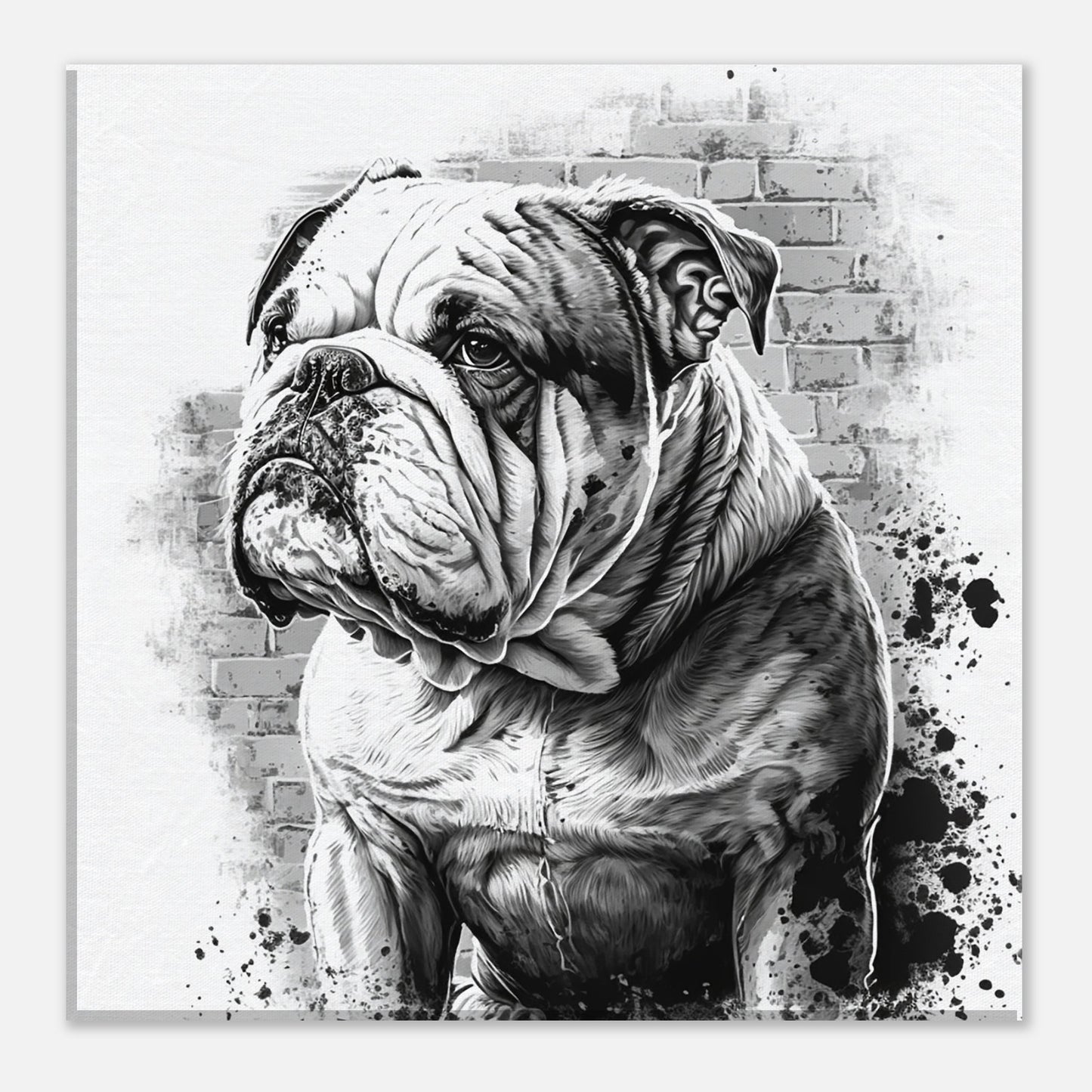 Toile 30 X 30 cm - Bouledogue Anglais #5