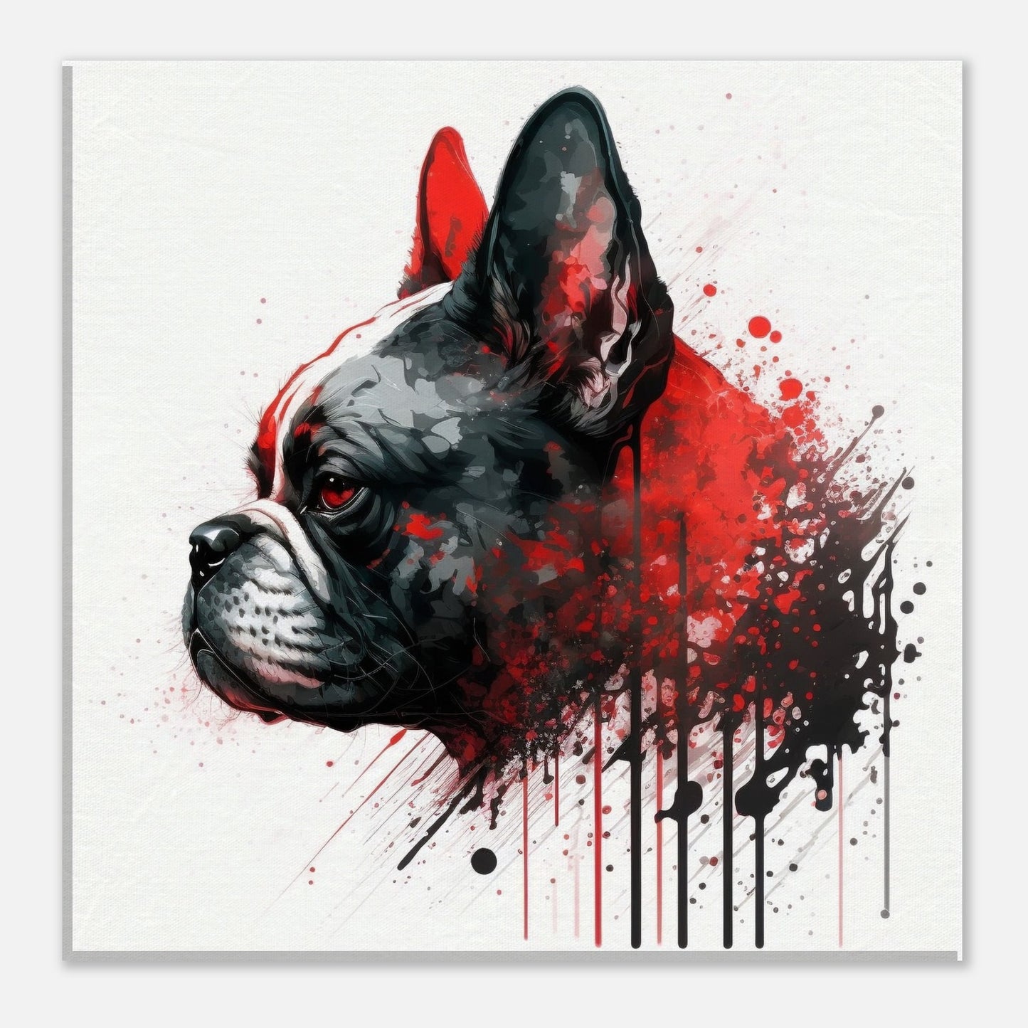 Toile 30 X 30 cm - Bouledogue Français #1