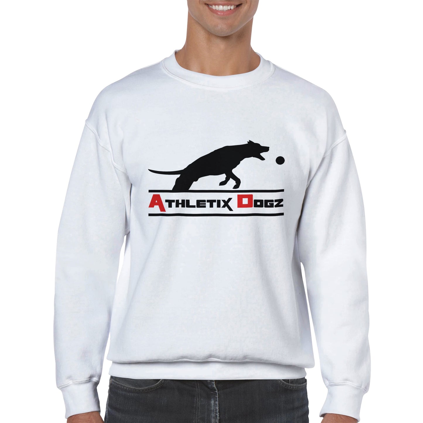 Sweat-shirt "Athletix Dogz" - BLANC