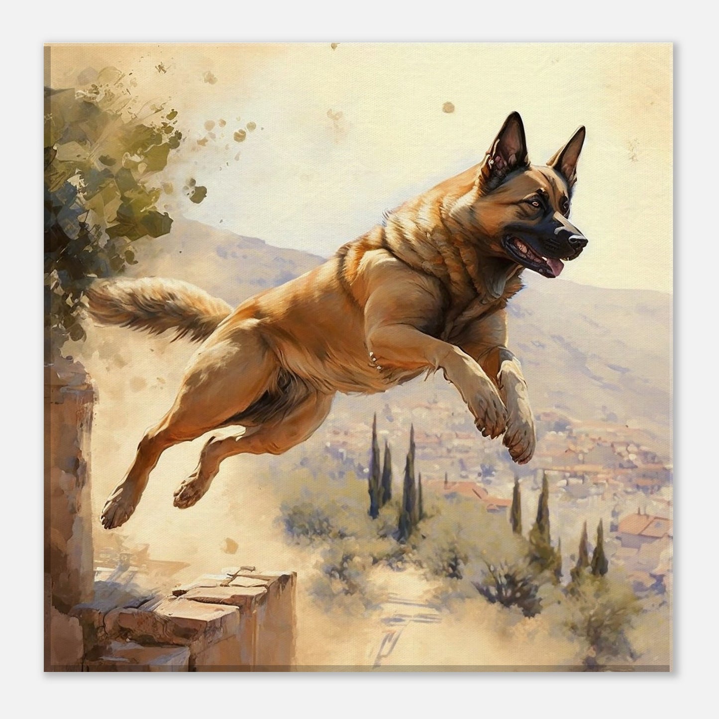 Toile 30 X 30 cm - Malinois #1