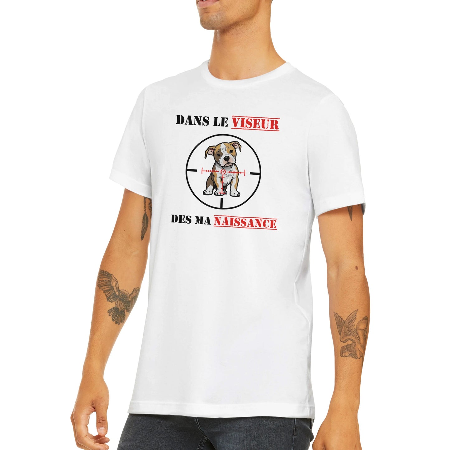 T-shirt "DANS LE VISEUR" - Version Pit/Staff