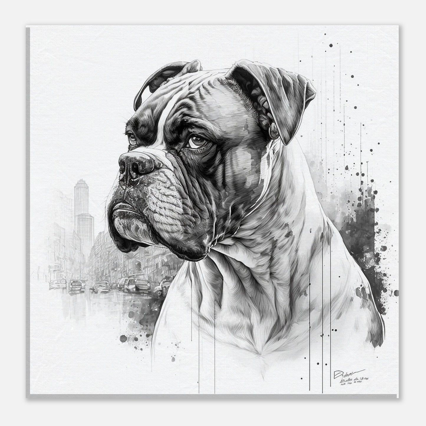 Toile 30 X 30 cm - Boxer #1