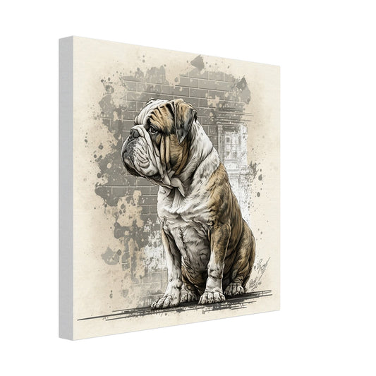 Toile 30 X 30 cm - Bouledogue Anglais #2