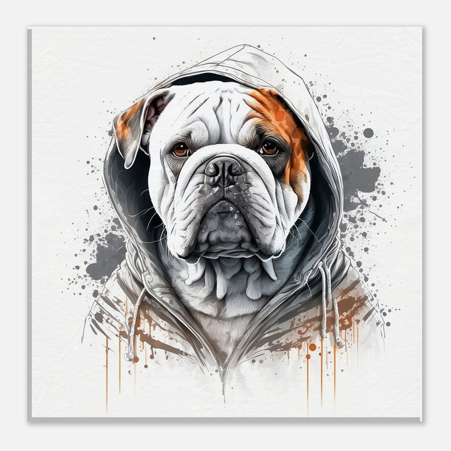 Toile 30 X 30 cm - Bouledogue Anglais #4