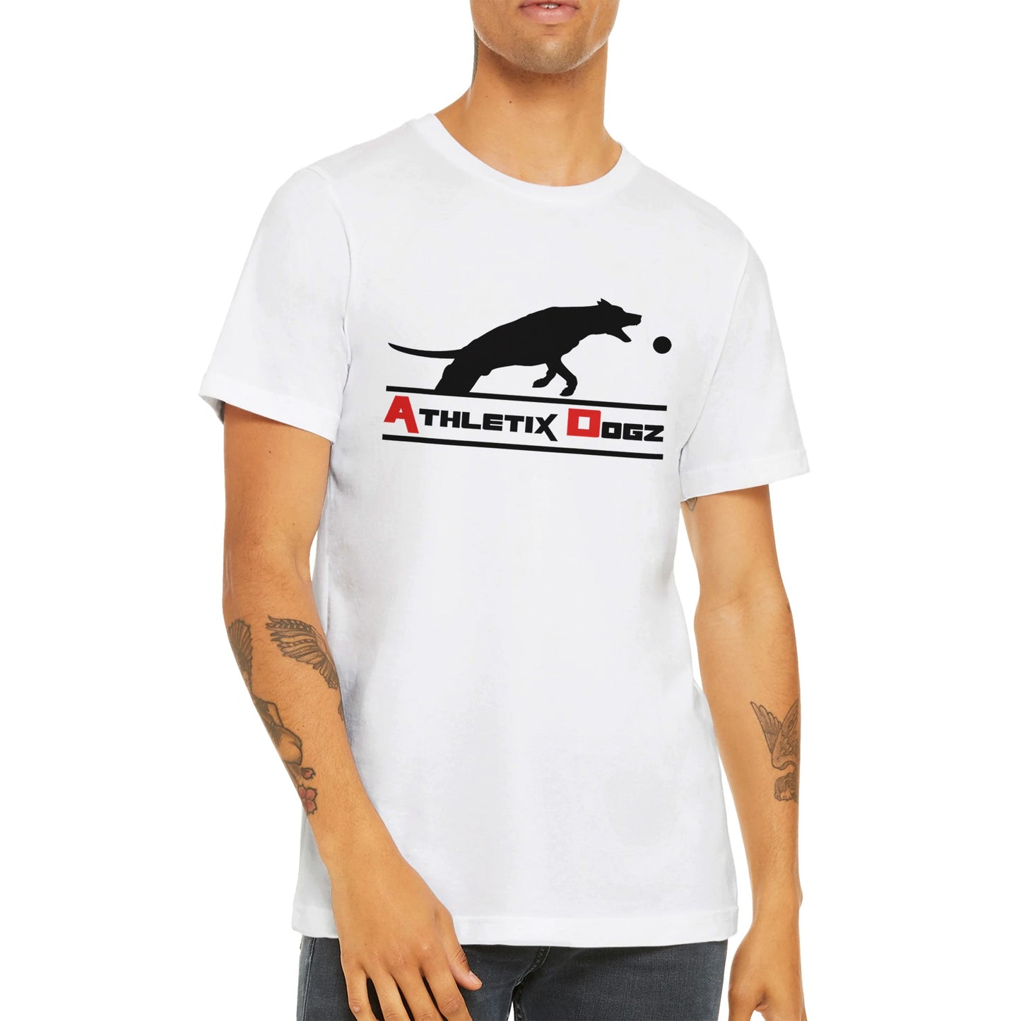 T-shirt "Athletix Dogz" - BLANC