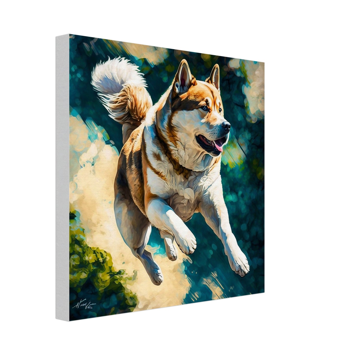 Toile 30 X 30 cm - Akita Inu #1