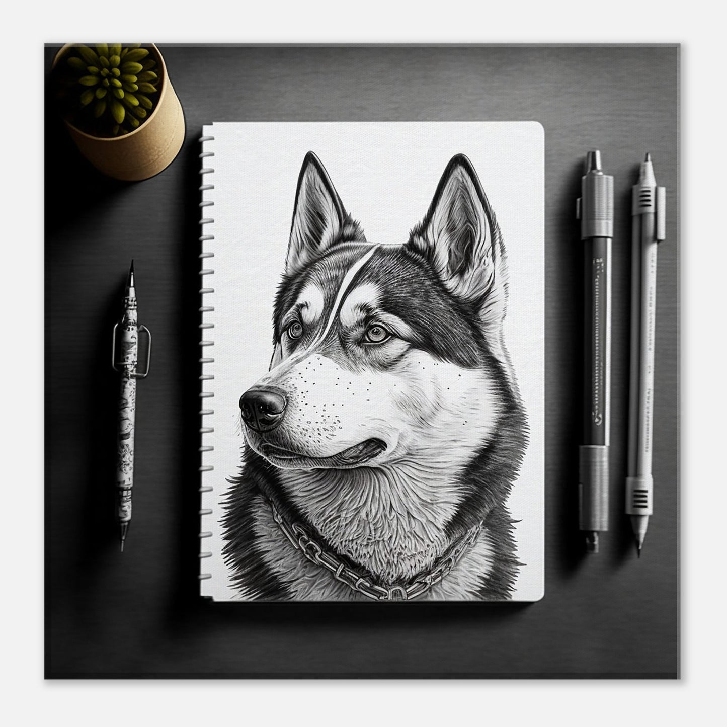 Toile 30 X 30 cm - Husky #5